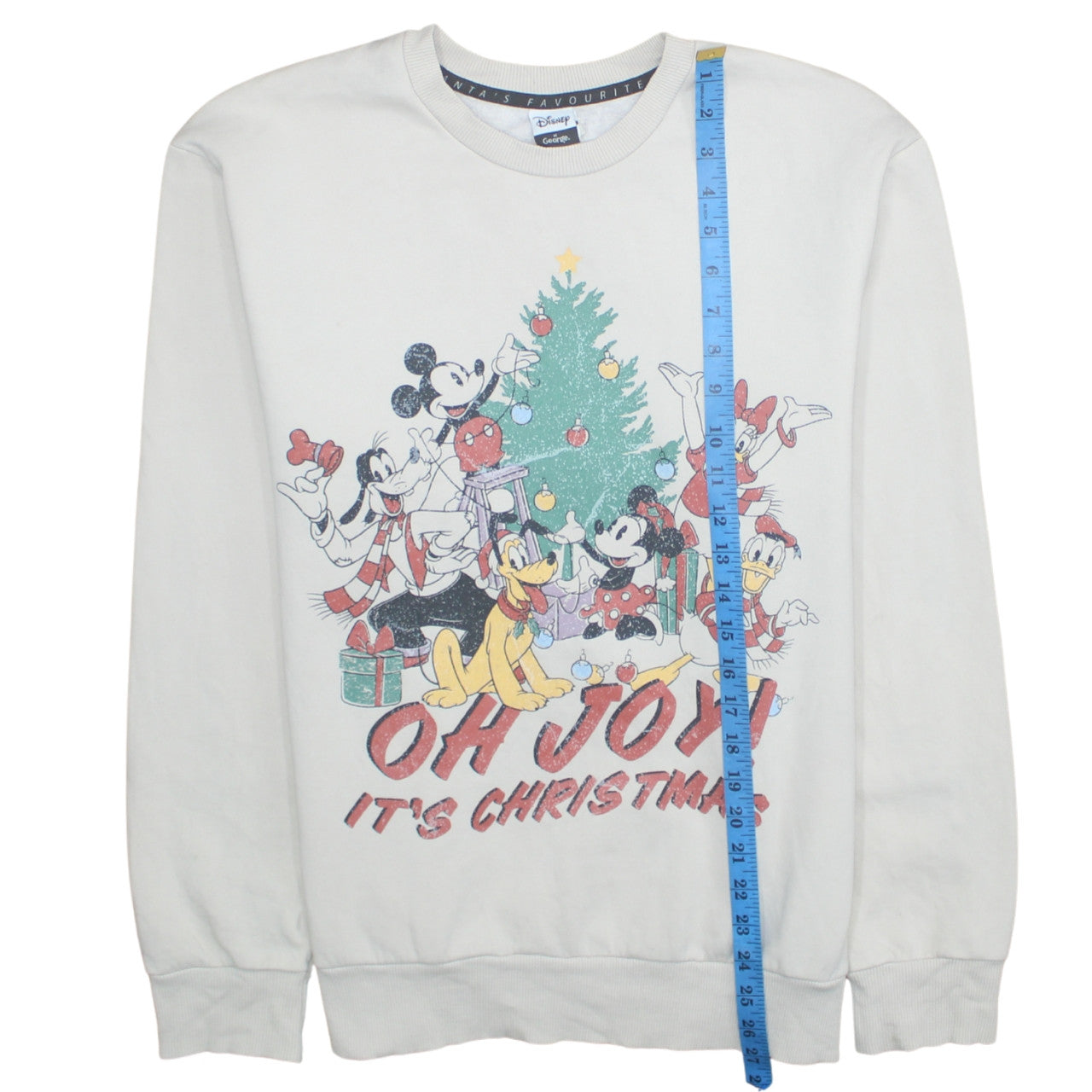Disney at George Women's White Christmas Sweatshirt Size S 8-10