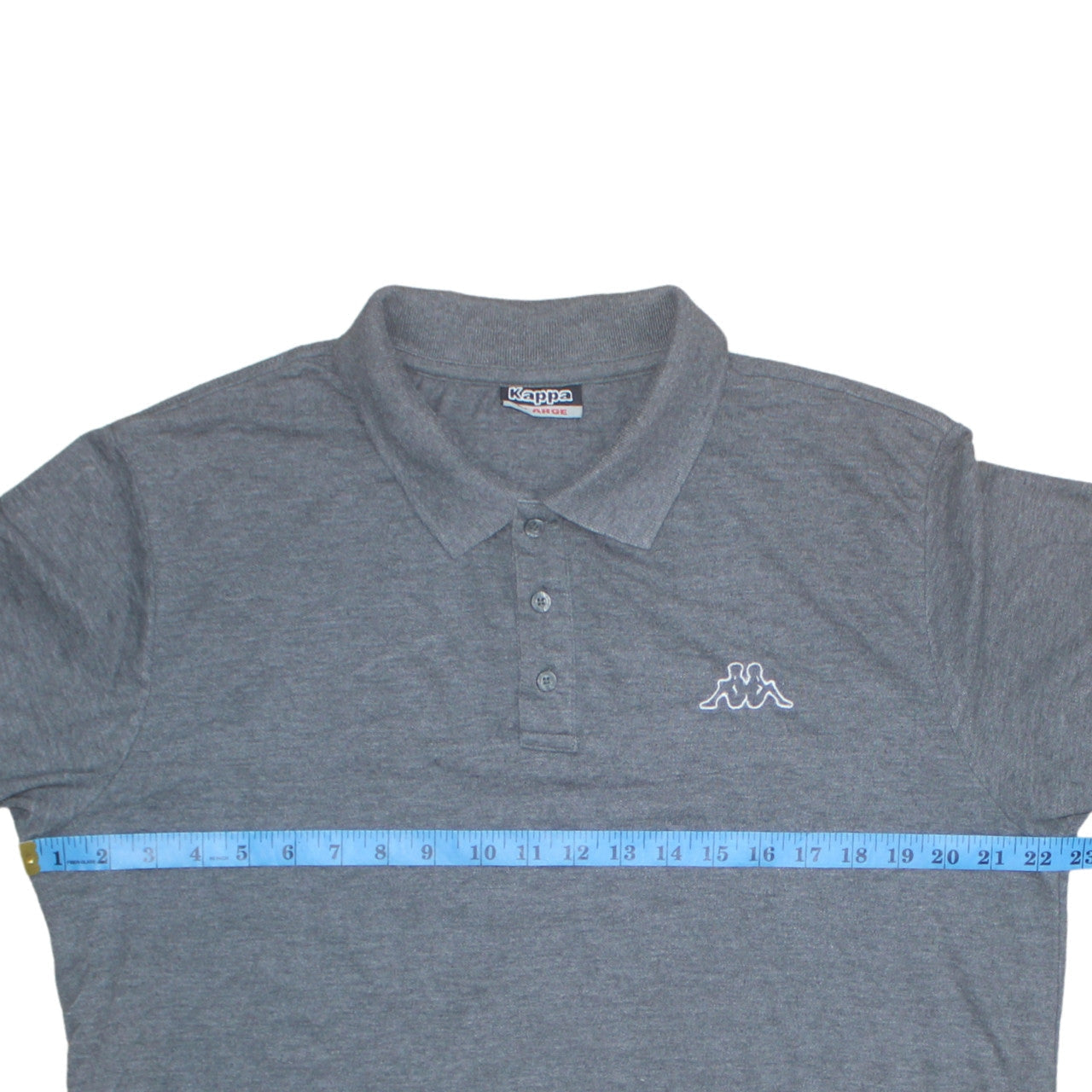 Kappa Mens Grey Polo Shirt XL Regular Fit Short Sleeve