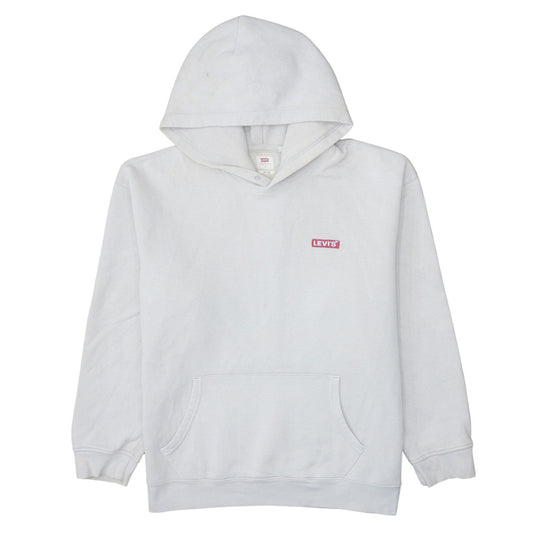 Levi's Men's White Relaxed Fit Pullover Hoodie Size L
