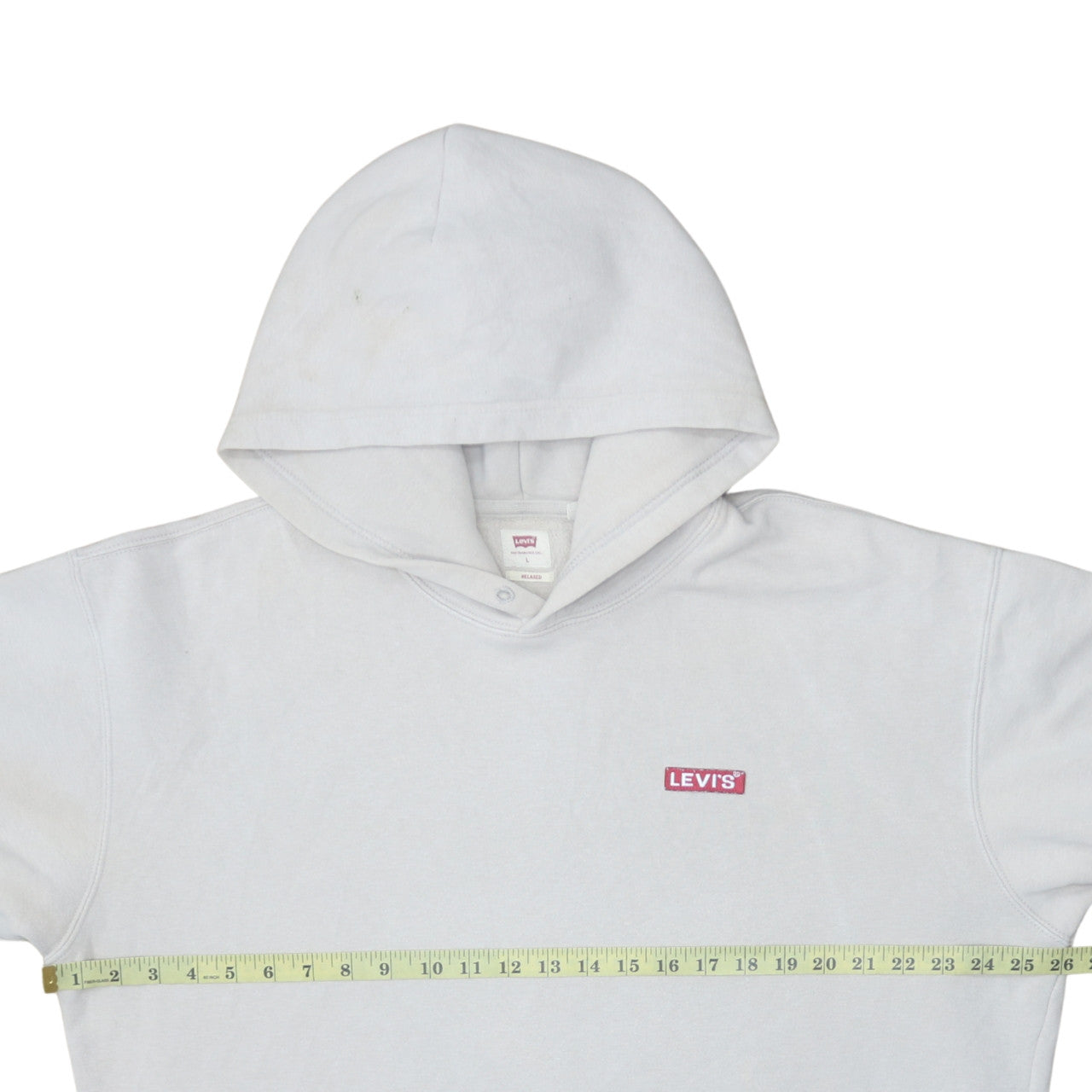 Levi's Men's White Relaxed Fit Pullover Hoodie Size L
