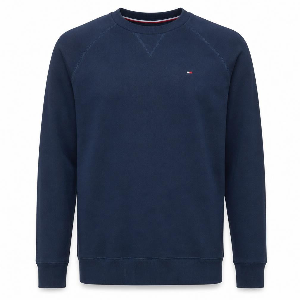Tommy Hilfiger Men's Blue Cotton Crew Neck Sweatshirt M