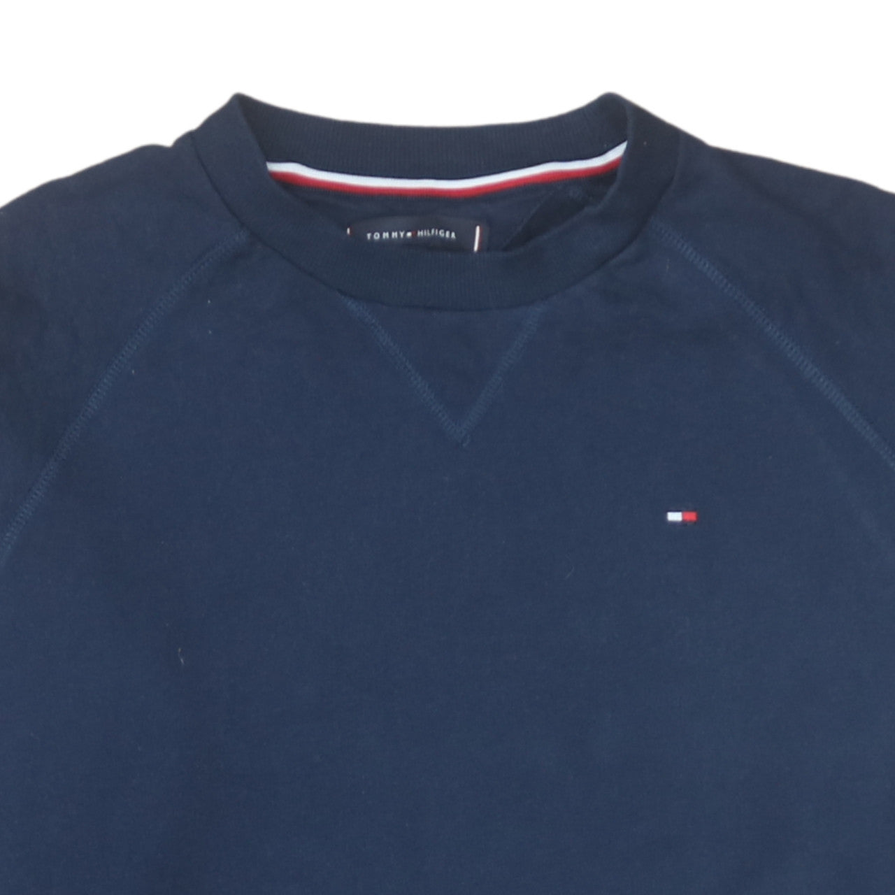 Tommy Hilfiger Men's Blue Cotton Crew Neck Sweatshirt M
