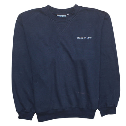 Reebok Men Blue Crew Neck Pullover Sweatshirt Size S