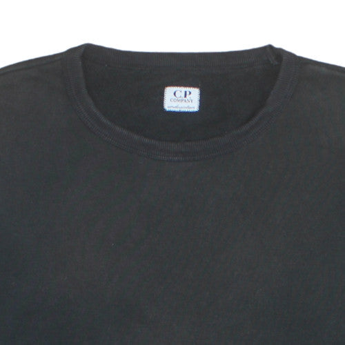 C.P. Company Womens Black Cotton Crew Neck Long Sleeve Top Size 14