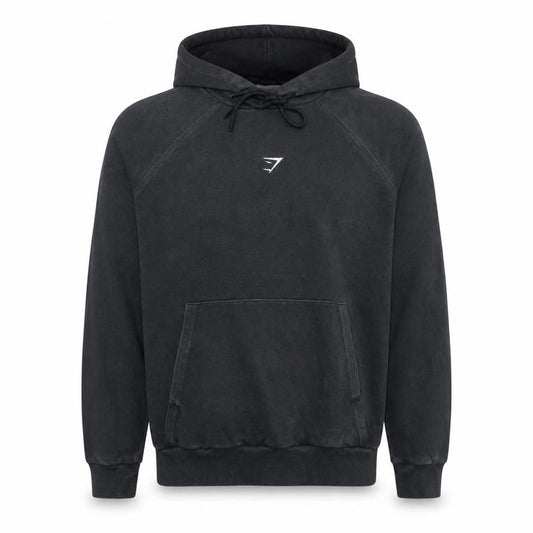 Gymshark Men’s Black XS Pullover Hoodie Cotton Blend Sportswear
