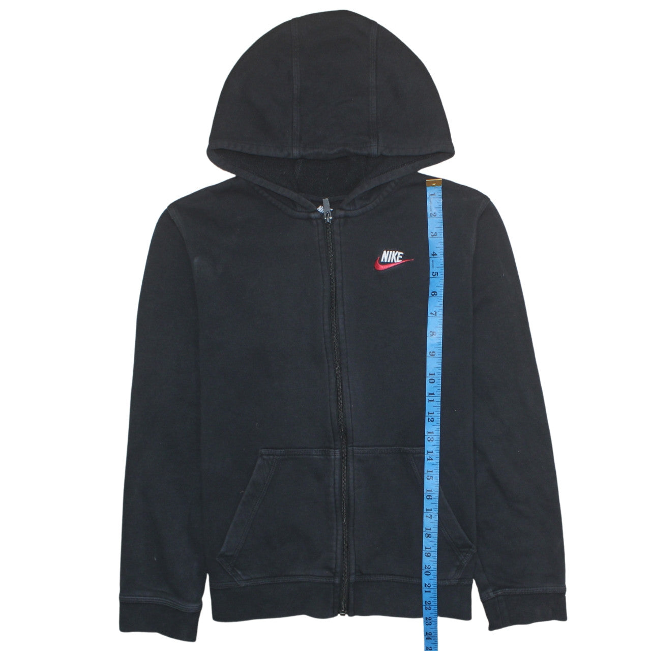 Nike Teens Black Full Zip Hoodie XL Classic Fit Fleece