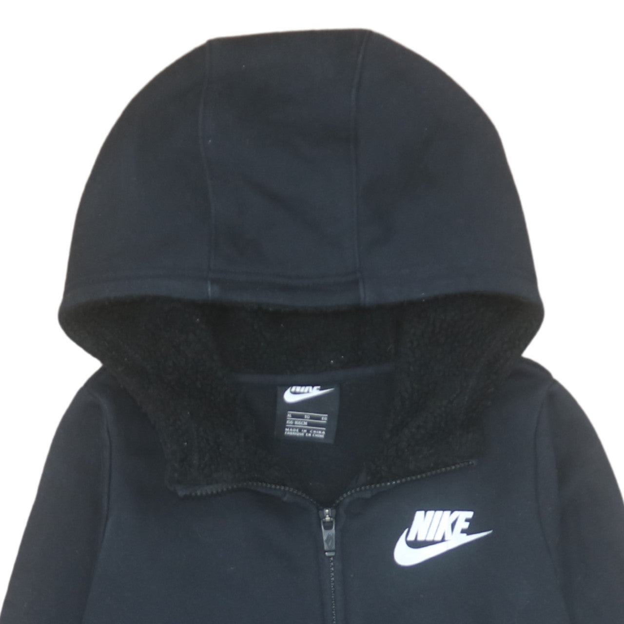 Nike Teens Black Full Zip Fleece Lined Hoodie XL