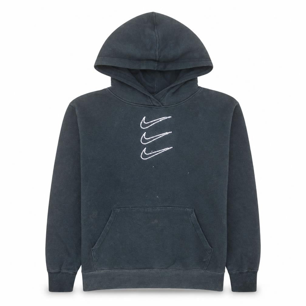 Nike Womens Black M Pullover Hoodie with Logo Detail