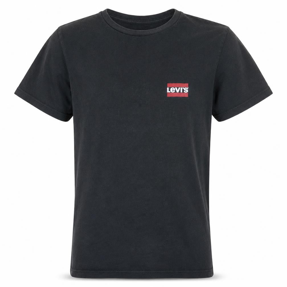 Levi's Men's Black Small Logo Crew Neck Cotton T-Shirt