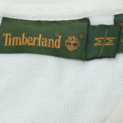Timberland Men White 2XL Pullover Cotton Sweatshirt Classic Fit