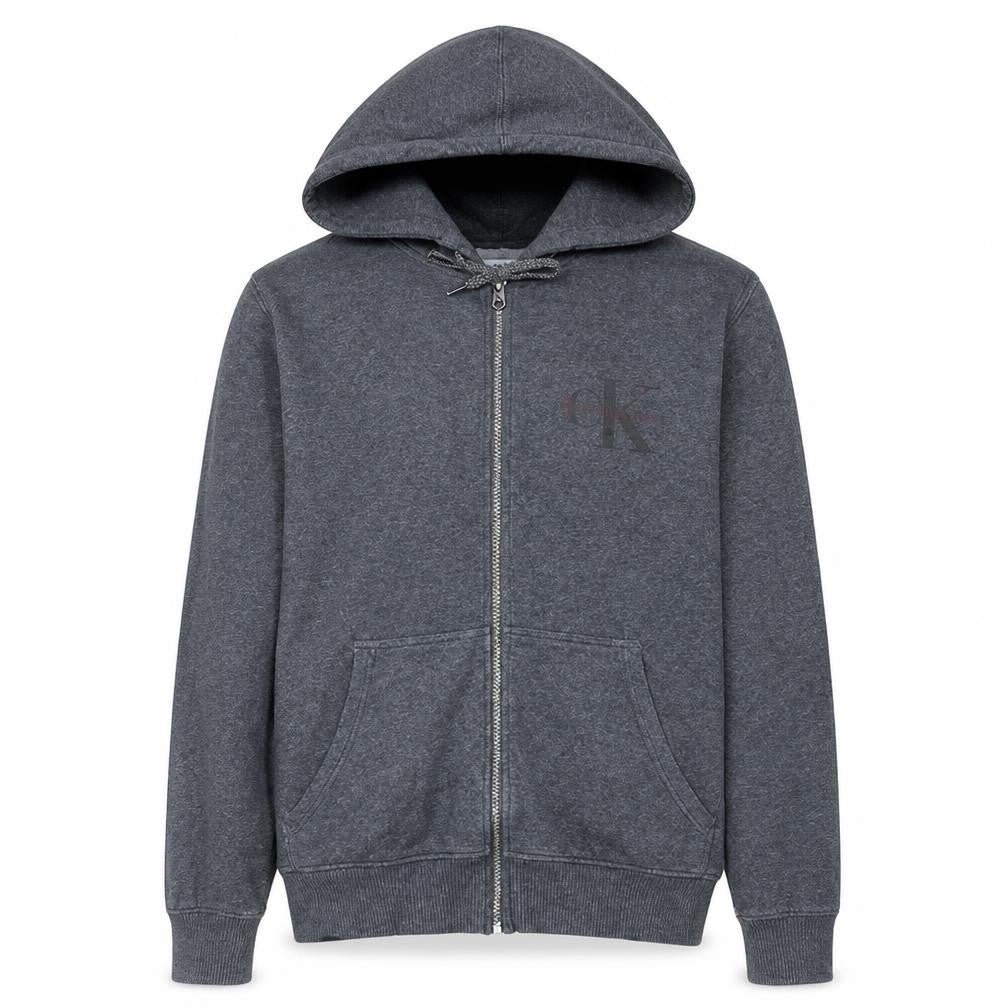 Calvin Klein Jeans Men's Grey Full Zip Hoodie Size M