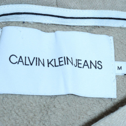 Calvin Klein Jeans Men's Beige Pullover Hoodie Size M