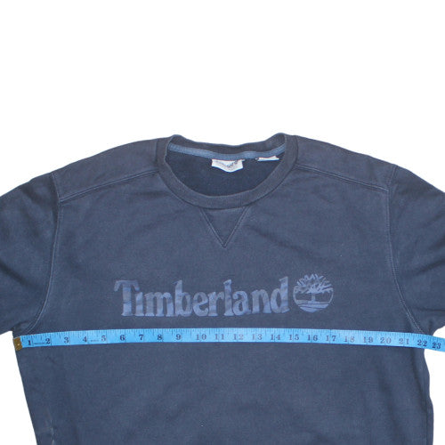 Timberland Mens Navy Blue Crew Neck Sweatshirt Size L Cotton Blend