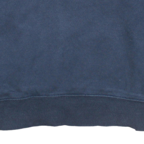 Timberland Mens Navy Blue Crew Neck Sweatshirt Size L Cotton Blend