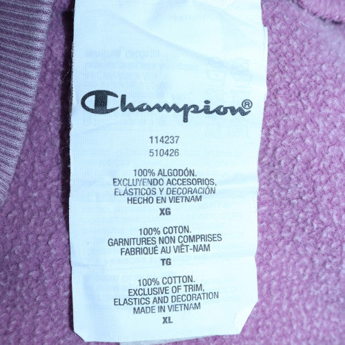 Champion Womens Lilac XL Pullover Hoodie 100% Cotton Casual