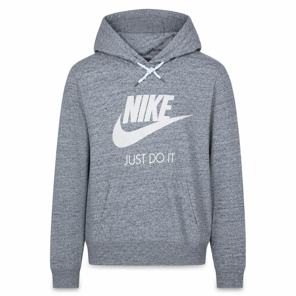 Nike Men's Grey Pullover Hoodie M Sportswear Graphic Print