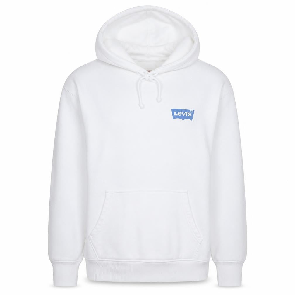 Levi's Men's White Relaxed Fit Pullover Hoodie Size M