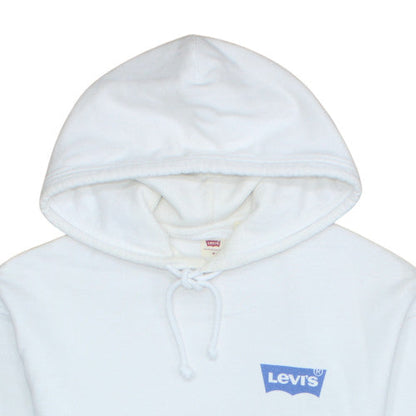 Levi's Men's White Relaxed Fit Pullover Hoodie Size M