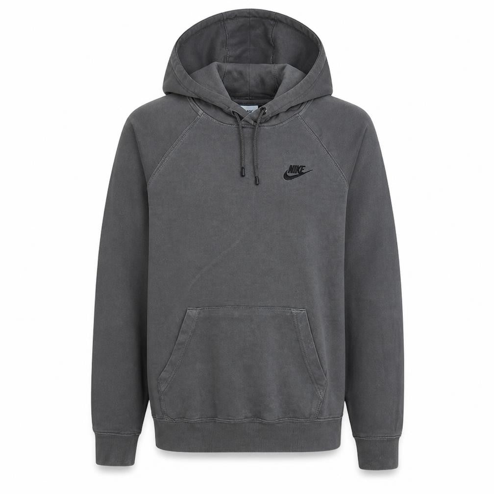 Nike Men’s Grey Pullover Hoodie Small Fleece Logo Sweatshirt