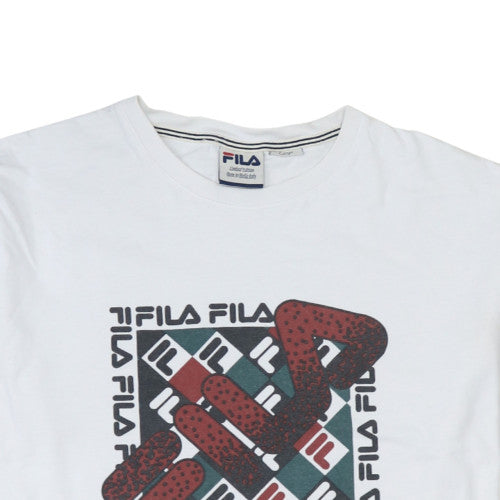 FILA Men’s White Limited Edition Logo T-Shirt Size L