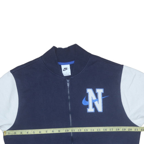 Nike Men's Blue Full Zip Cotton Sweatshirt M Sports Style