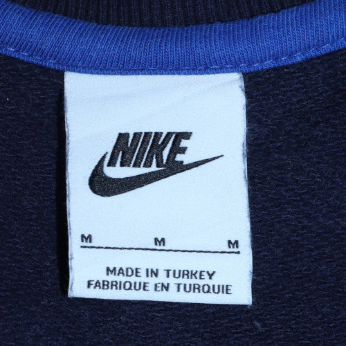 Nike Men's Blue Full Zip Cotton Sweatshirt M Sports Style