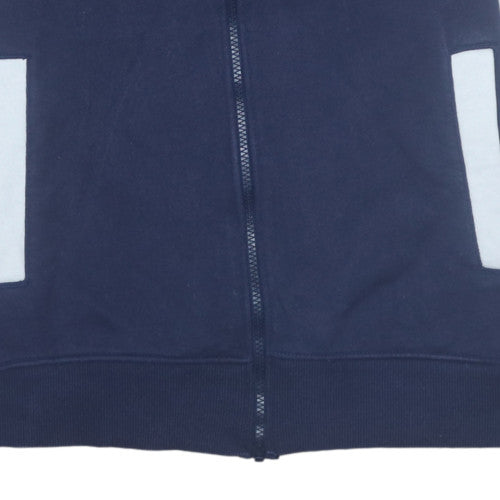 Nike Men's Blue Full Zip Cotton Sweatshirt M Sports Style
