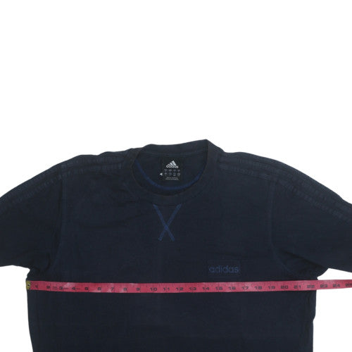Adidas Men's Navy Blue Crew Neck Short Sleeve T-Shirt Size L