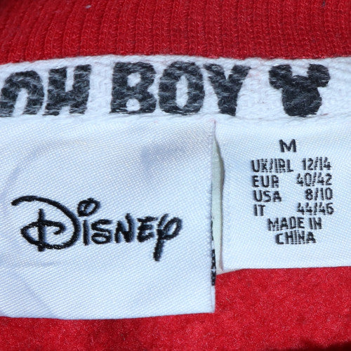 Disney Womens Red Mickey Mouse Pullover Sweatshirt Size 12/14