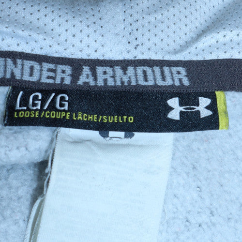 Under Armour Men Grey Full Zip Hoodie L Fleece Sportswear