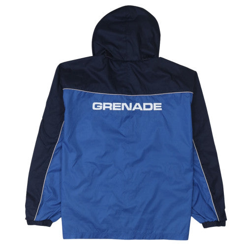 Puma Men's Blue Hooded Windbreaker Jacket Size M