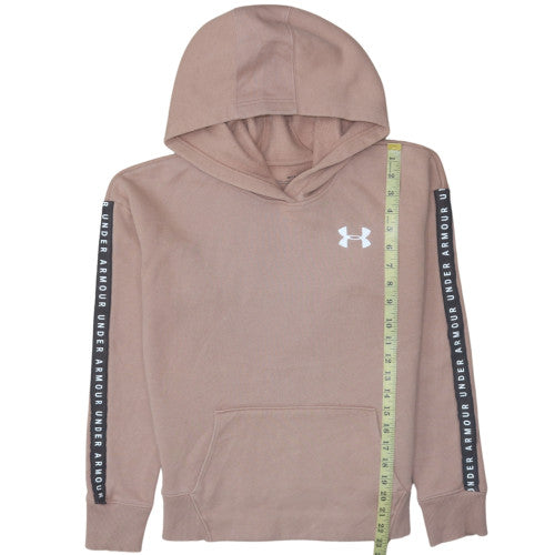 Under Armour Men's Brown Small Pullover Hoodie Fleece Logo Sportswear