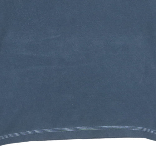 Wolsey Mens Blue Collared Henley Sweatshirt Size M Embroidered Logo
