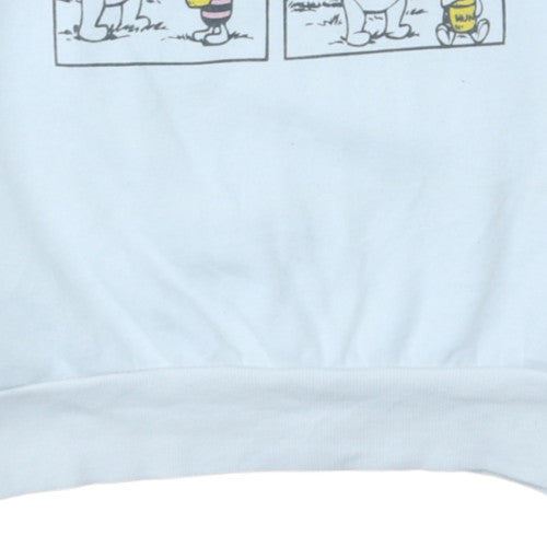 Disney Women White 2XS Pullover Sweatshirt Winnie the Pooh Print