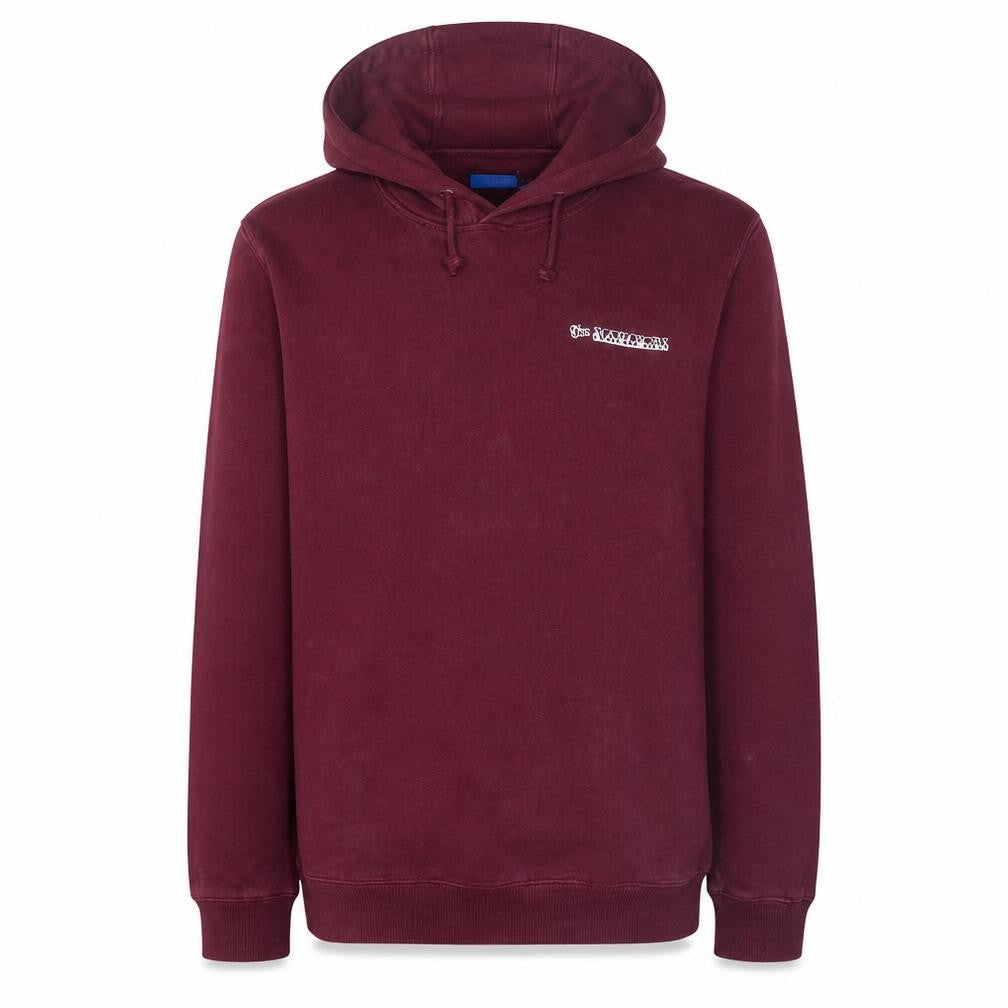 Napapijri Men’s Red Pullover Hoodie L Regular Fit Logo Fleece