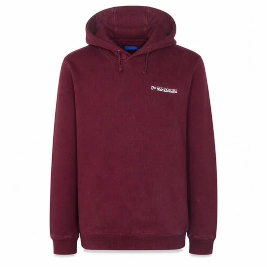 Napapijri Men’s Red Pullover Hoodie L Regular Fit Logo Fleece