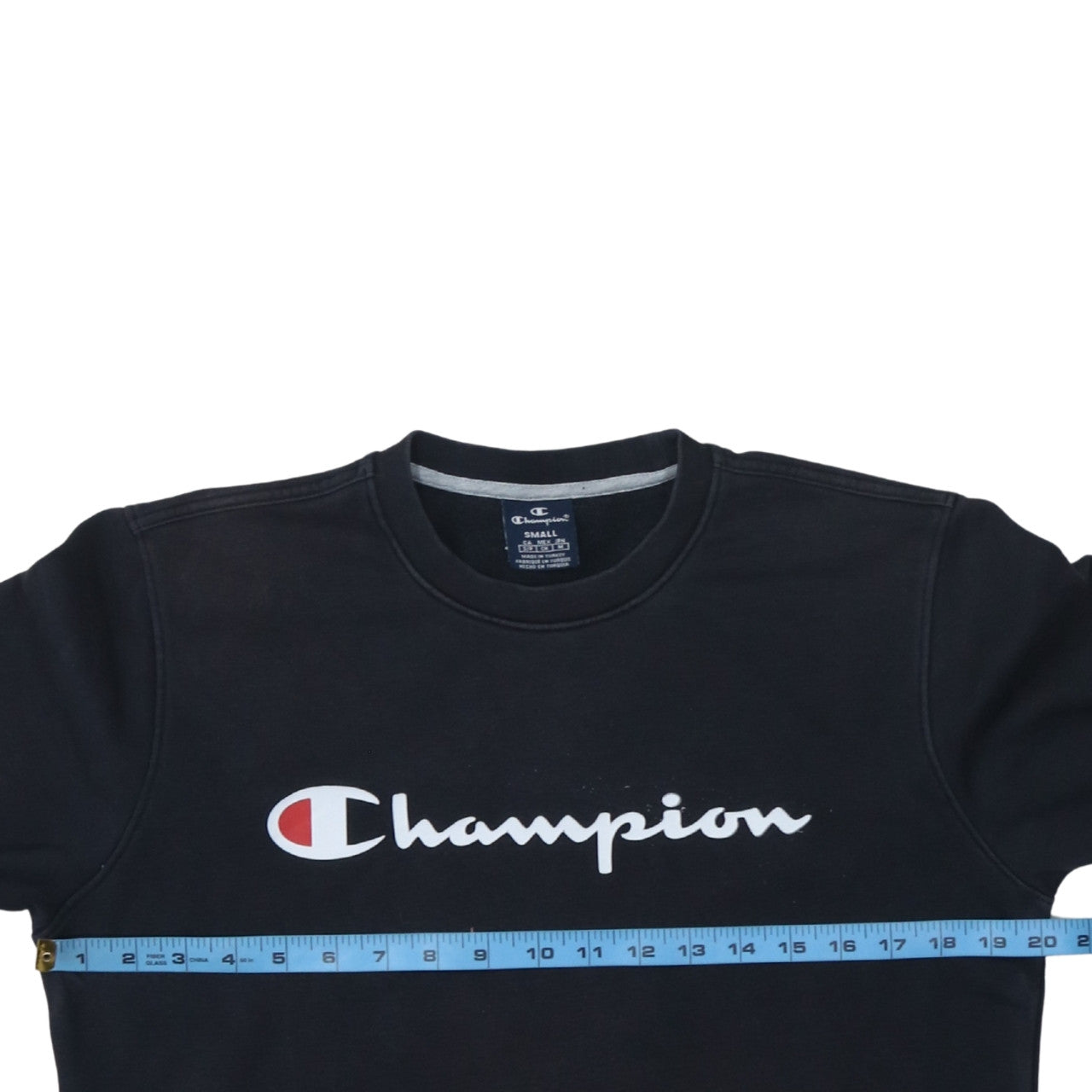 Champion Men's Black Small Pullover Crew Neck Logo Sweatshirt
