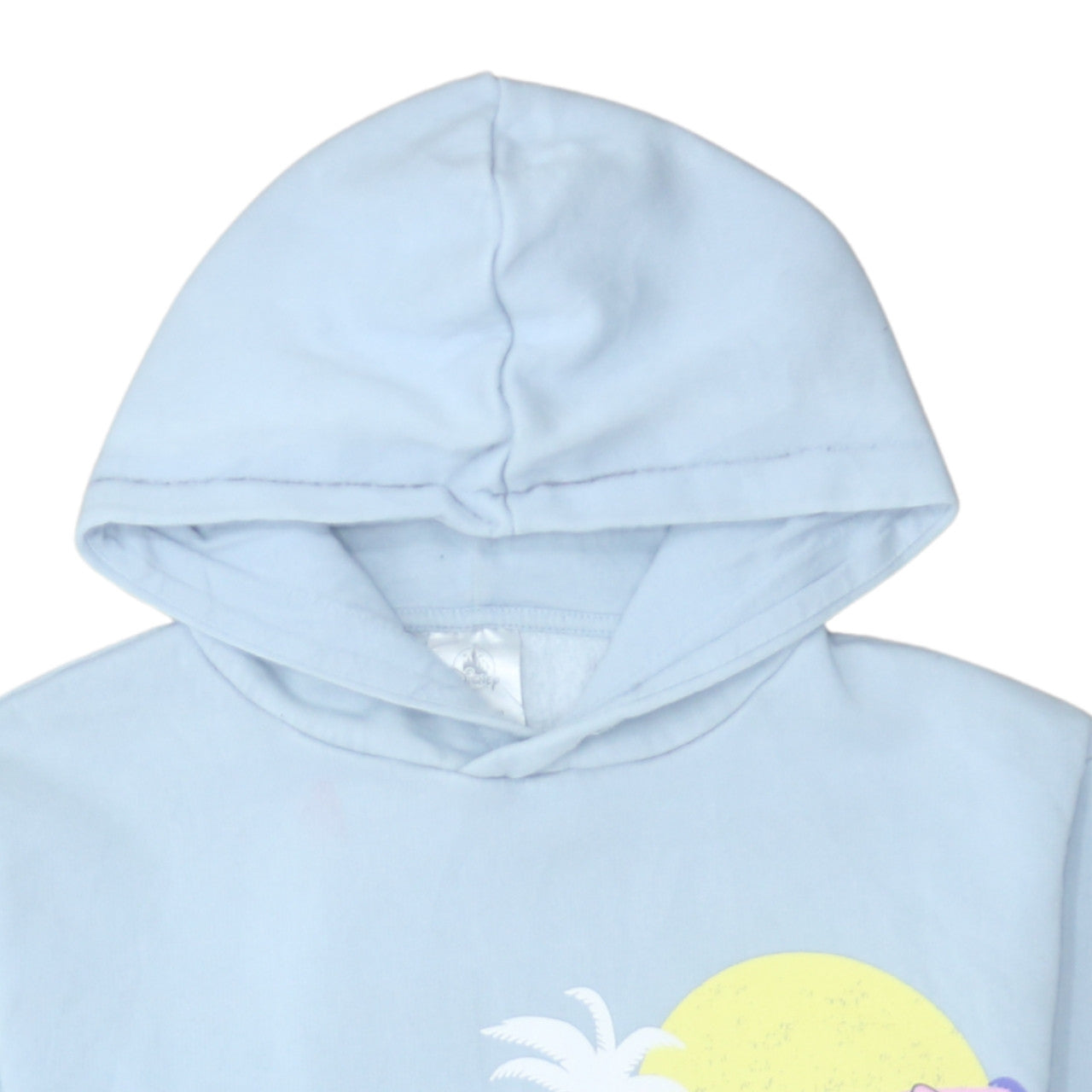 Disney Womens Blue Stitch Hawaii Pullover Hoodie Size S
