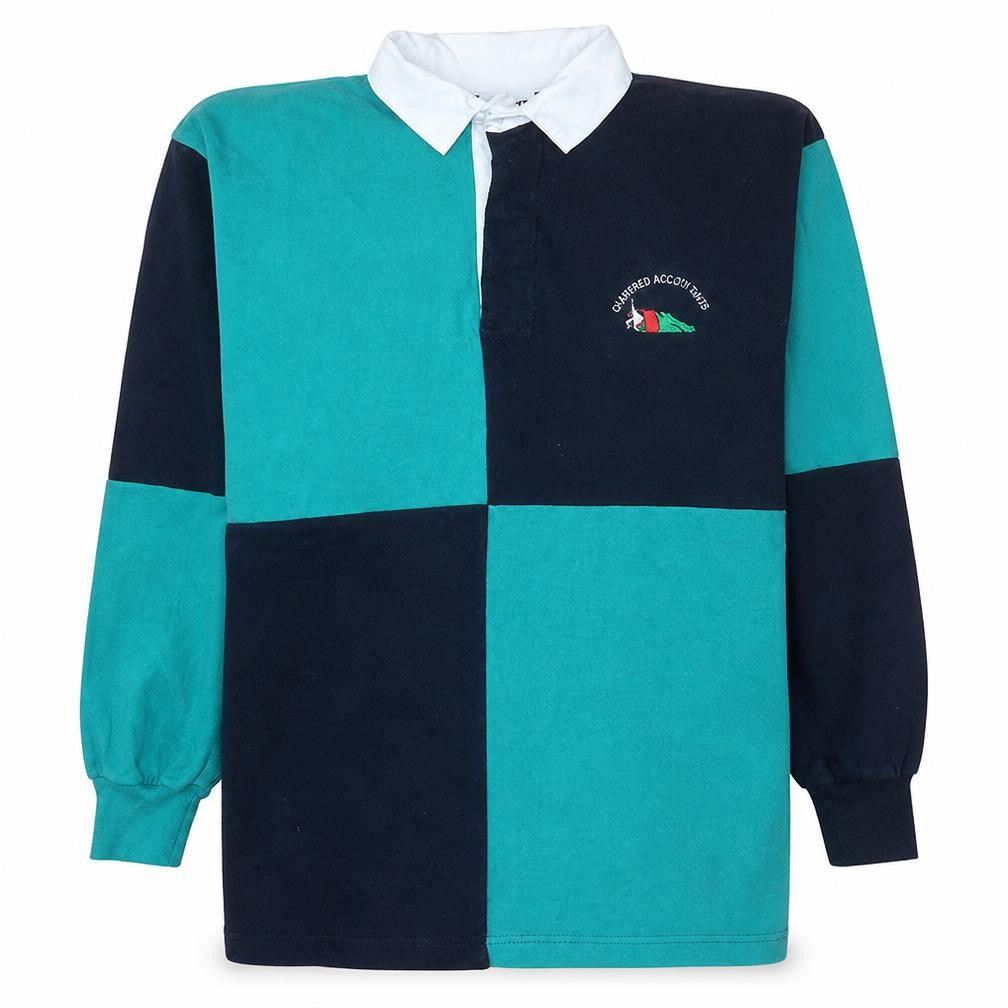Front Row Men’s Blue Collared Rugby Sweatshirt L Heavyweight Cotton