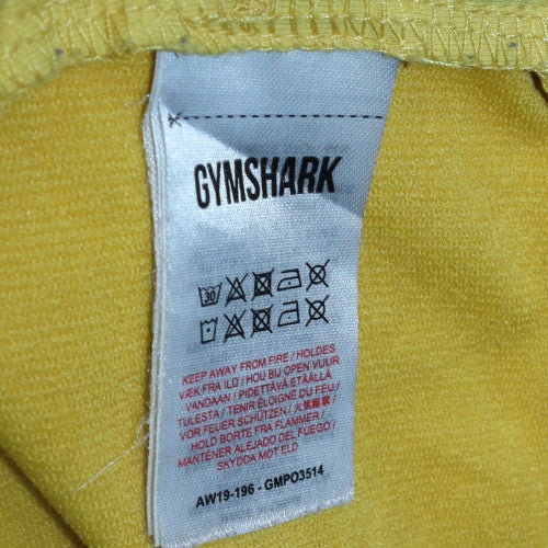 Gymshark Men's Yellow Pullover Hoodie L Athletic Fit