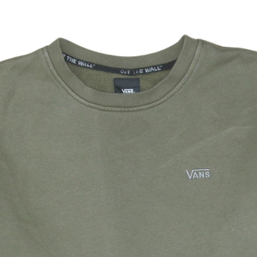 Vans Men's Green Crew Neck Pullover Sweatshirt Size L