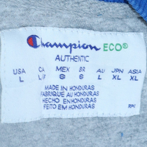Champion Men's Blue Crew Neck Pullover Sweatshirt Size L