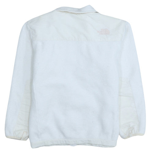 The North Face Girls White Fleece Full Zip Jacket Size L