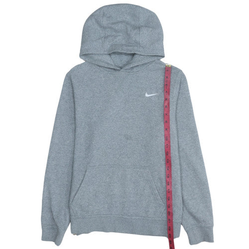 Nike Boys Grey Hooded Pullover Sweatshirt XL 13-15 Years Fleece Lined
