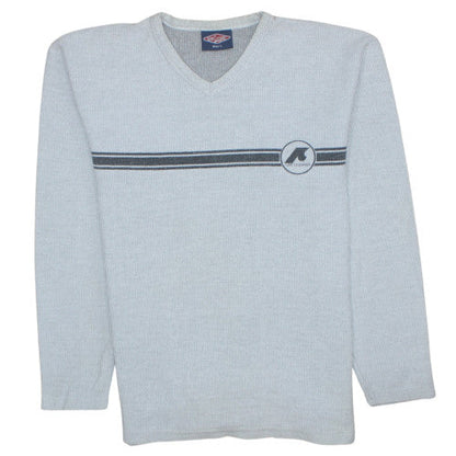 Additional front view of Lee Cooper Men's Grey V-Neck Knit Pullover Sweatshirt L