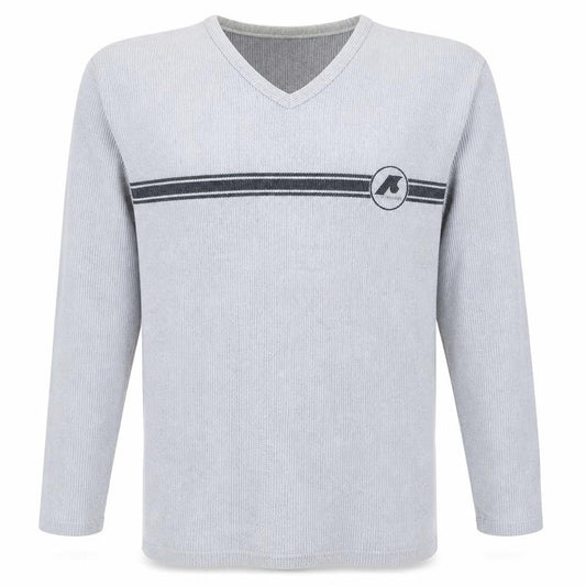 Lee Cooper Men's Grey V-Neck Knit Pullover Sweatshirt L