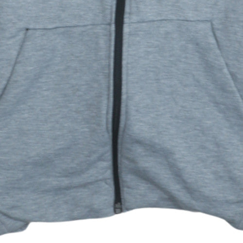 Nike Mens Grey Full Zip Hoodie Dri-FIT Sports Fleece Size S