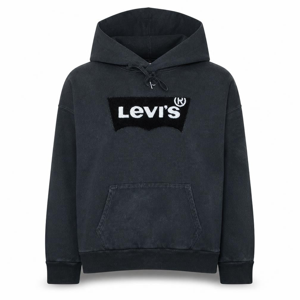 Levi's Women's Black Small Pullover Hoodie with Logo Front