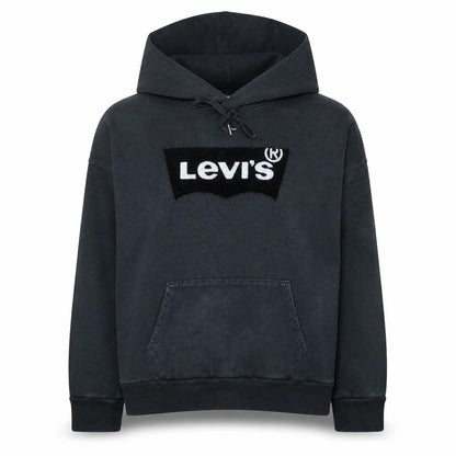 Levi's Women's Black Small Pullover Hoodie with Logo Front