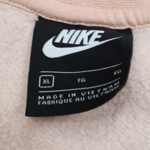 Nike Womens Pink Pullover Sweatshirt XL Cotton Blend Crew Neck